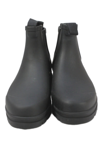Everlane Womens Solid Pull On Ankle Rainboots Black Size 6