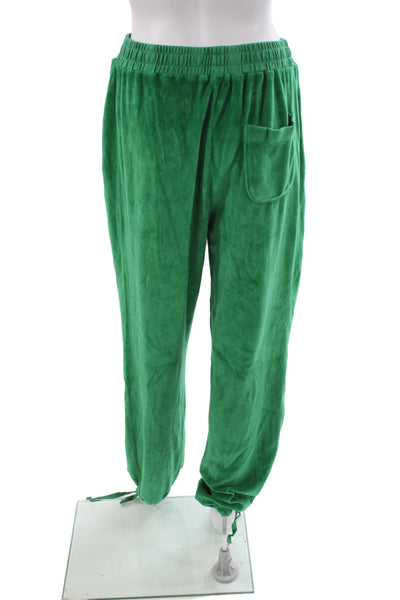 Suzie Kondi Womens Sweatpants Green Cotton Blend Pull On Athleisure Size XS