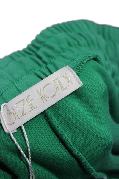 Suzie Kondi Womens Sweatpants Green Cotton Blend Pull On Athleisure Size XS