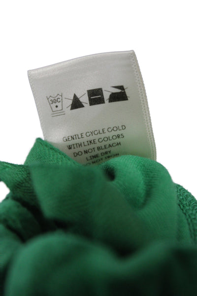 Suzie Kondi Womens Sweatpants Green Cotton Blend Pull On Athleisure Size XS