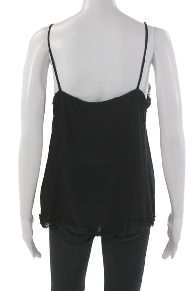 Zara Women Camisole Black V-Neck Sleeveless Polyester Size M