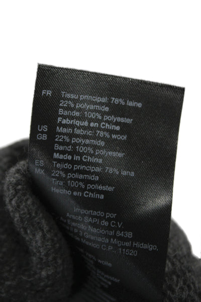 Sandro Women Gray Striped Wool Turtleneck Pullover Size M