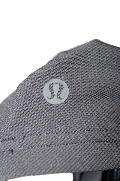 Lululemon Womens Cropped Black Nylon Sleeveless Tank Crew Neck Size S