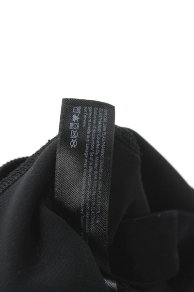 Lululemon Womens Cropped Black Nylon Sleeveless Tank Crew Neck Size S