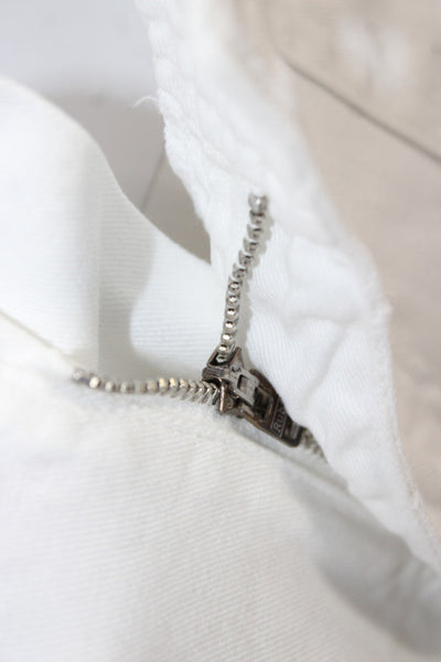 Zara Women Cargo Pants White Cotton Inseam 28in Size 6