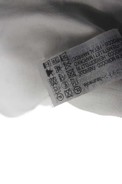 Zara Women Cargo Pants White Cotton Inseam 28in Size 6