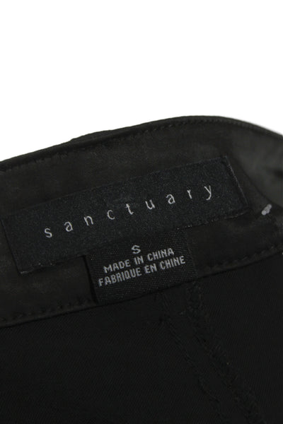 Sanctuary Womens Cargo Pants Black Button Polyester Solid Size S