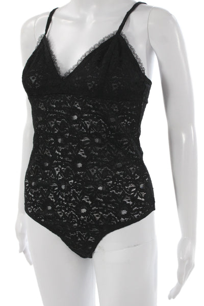 Reformation Women Sleeveless Floral Nylon Sexy One Piece Black Size M