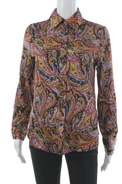 Industry Women Paisley Button-Up Long Sleeve Multicolor Size XS