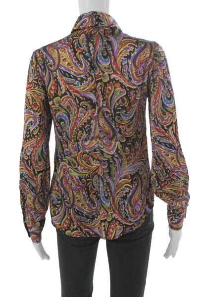 Industry Women Paisley Button-Up Long Sleeve Multicolor Size XS