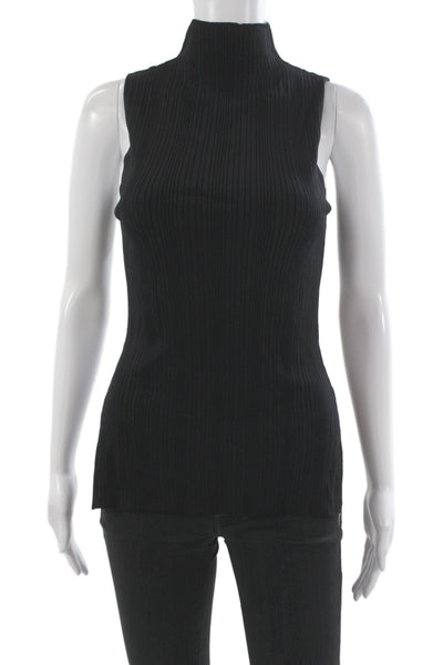 House of Harlow 1960 Women Black Viscose High Neck Sleeveless Tank Size XS