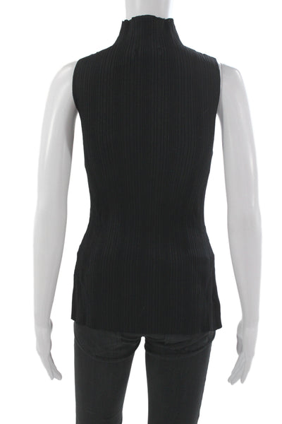 House of Harlow 1960 Women Black Viscose High Neck Sleeveless Tank Size XS