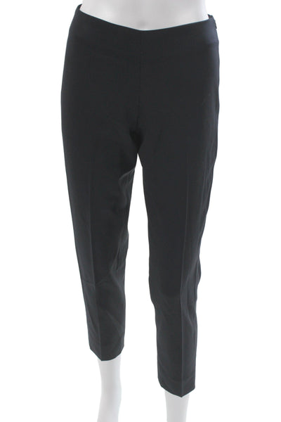 Rivamonti Women Dress Pants Black Virgin Wool Zip Classic Solid Size 2