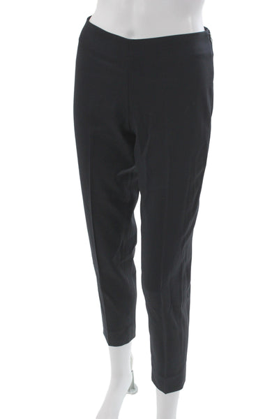 Rivamonti Women Dress Pants Black Virgin Wool Zip Classic Solid Size 2