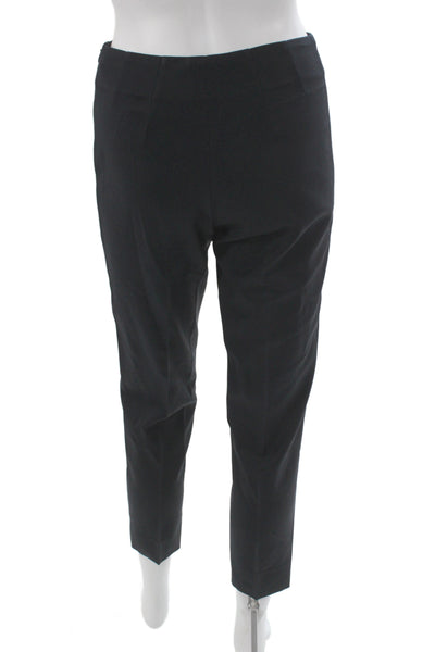 Rivamonti Women Dress Pants Black Virgin Wool Zip Classic Solid Size 2