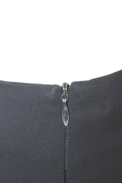Rivamonti Women Dress Pants Black Virgin Wool Zip Classic Solid Size 2