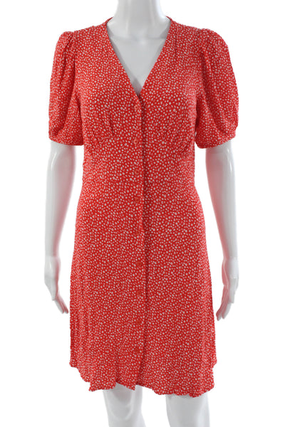 Paris Atelier + Other Stories Women A-Line Red Floral Mini Dress Size 6