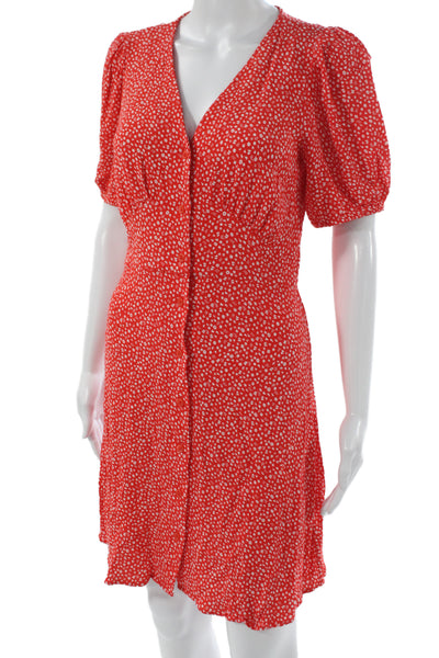 Paris Atelier + Other Stories Women A-Line Red Floral Mini Dress Size 6