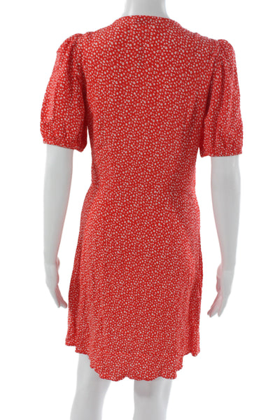 Paris Atelier + Other Stories Women A-Line Red Floral Mini Dress Size 6