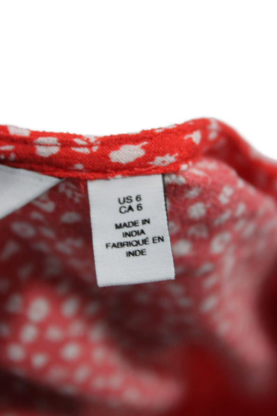 Paris Atelier + Other Stories Women A-Line Red Floral Mini Dress Size 6