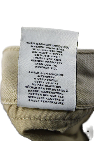 Oat New York Women Cropped Beige Cotton Blend Pants Size 27