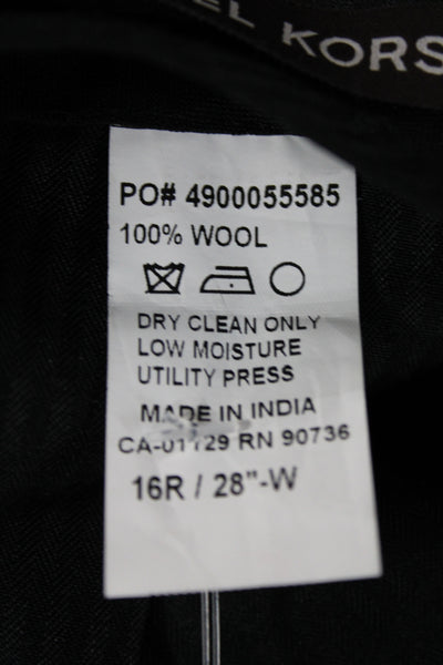 Michael Kors Childrens Boys Creased Dress Pants Black Wool Size 16