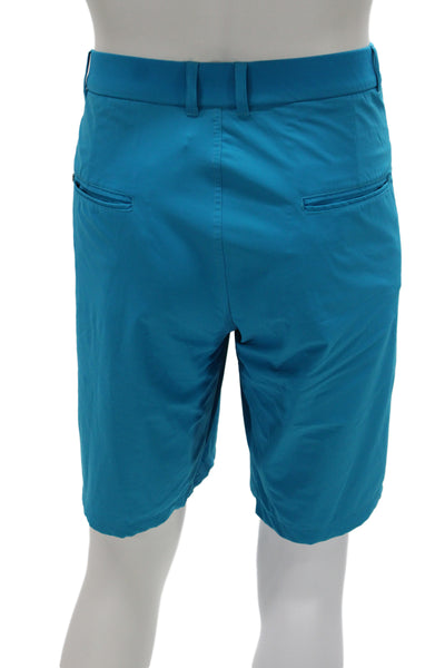 Greyson Mens Athletic Performance Shorts Blue Button Fly Athleisure Size 40