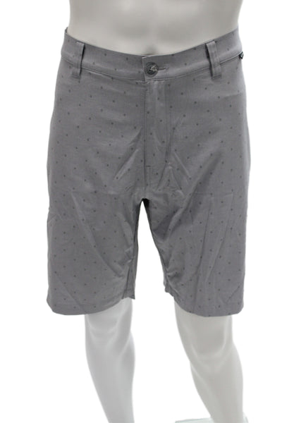 Travis Mathew Mens Athletic Polka Dot Gray Button Shorts Size 40