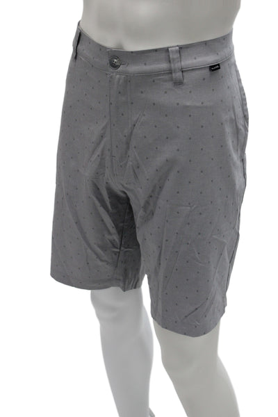 Travis Mathew Mens Athletic Polka Dot Gray Button Shorts Size 40