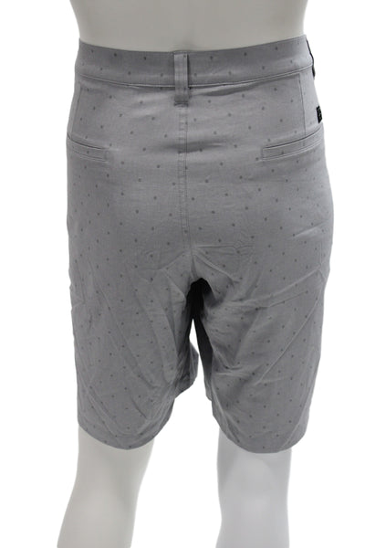 Travis Mathew Mens Athletic Polka Dot Gray Button Shorts Size 40