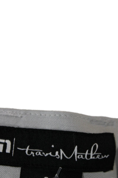 Travis Mathew Mens Casual Gray Geometric Polyester Shorts Size 38