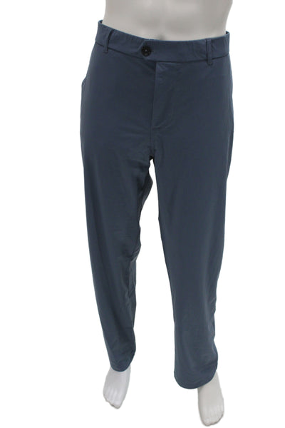 Greyson Mens Chino Pants Blue Button Closure Golf Size 38