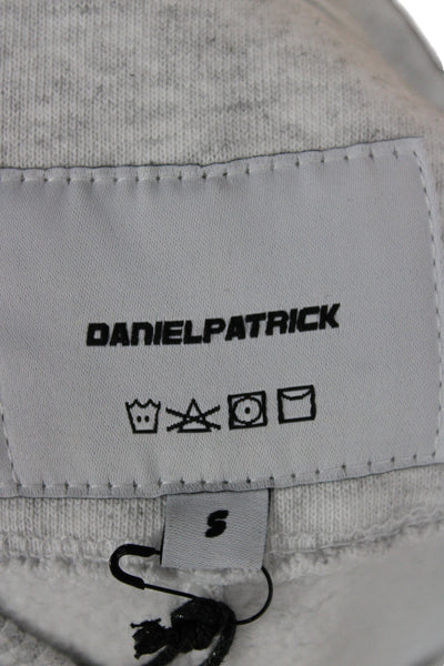 Daniel Patrick Mens Pullover Crew Neck Gray Cotton American Long Sleeve Size S