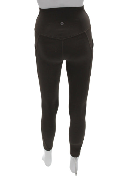 Lululemon Womens Brown Ankle Leggings Athleisure Pull On Size 4