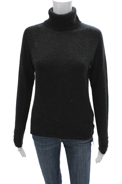 J. Mclaughlin Womens Gray Cashmere Turtleneck Pullover Sweater Size XS