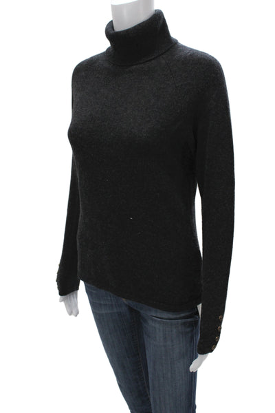 J. Mclaughlin Womens Gray Cashmere Turtleneck Pullover Sweater Size XS