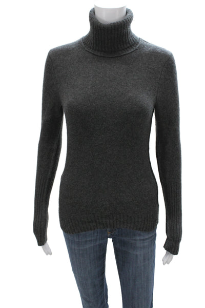 Inhabit Womens Gray 100% Cashmere Turtleneck Pullover Sweater Size S