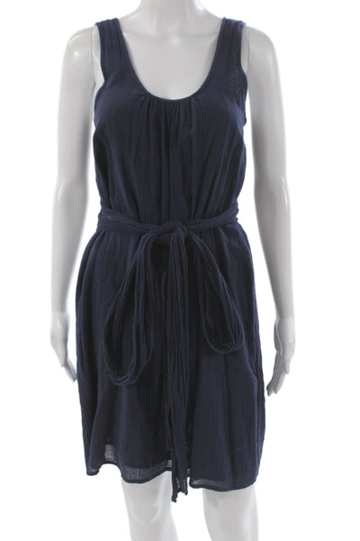 Calypso Saint Barth Women Tank Dress Blue Cotton Sleeveless Short Size XS