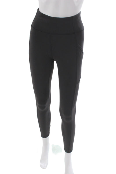 Lululemon Women Ankle Leggings Black Nylon Athleisure Size 4