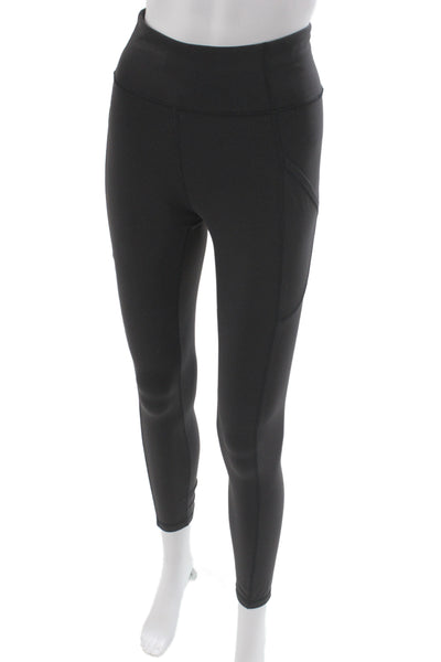 Lululemon Women Ankle Leggings Black Nylon Athleisure Size 4