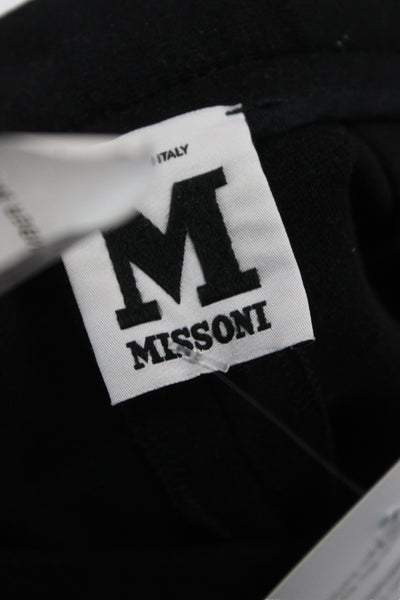 M Missoni Womens Dress Pants Black Viscose Zip Inseam 32 Size 4
