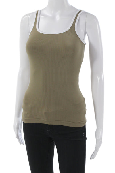 Athleta Women Basic Scoop Neck Sleeveless Tank Green Athleisure Size 2XS