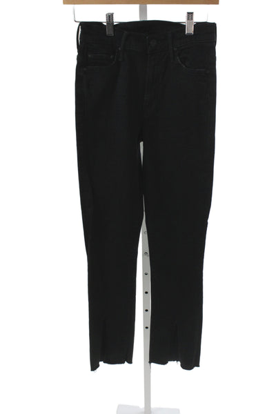 Mother Women Ankle Jeans Black Cotton Mid Rise Size 25