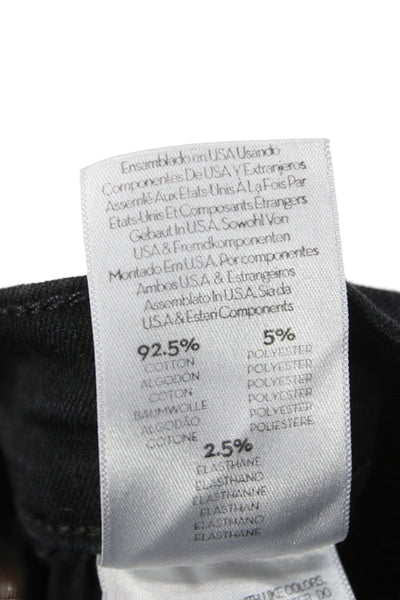 Mother Women Ankle Jeans Black Cotton Mid Rise Size 25