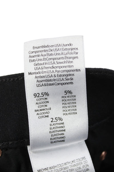 Mother Womens Black Flared Jeans Cotton Mid Rise Size 25