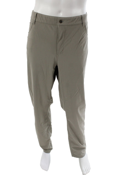 Johnnie-o Mens Khakis Gray Polyester Solid Casual Size 40