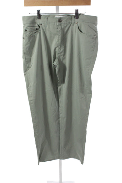 Brax Feel Good Mens Chino Pants Green Size 34
