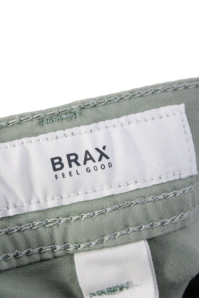 Brax Feel Good Mens Chino Pants Green Size 34