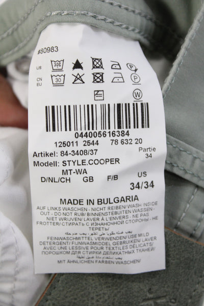 Brax Feel Good Mens Chino Pants Green Size 34
