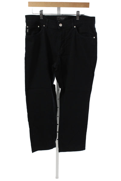 Brax Feel Good Mens Straight Black Cotton Jeans Size 34